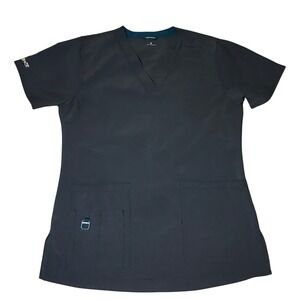 Carhartt Force Womens V-Neck Scrub Top Charcoal Grey C12110 Small Short Sleeve